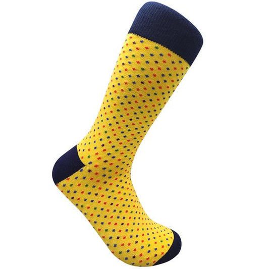 Wild Atlantic Sock Collection Luxury  Yellow Star Socks | Men
